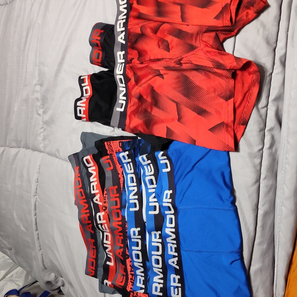 Under Armour Boxer Briefs Set - Black, Red, and Blue
